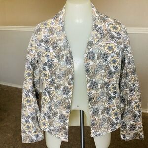 Live a Little Stretch Floral print jacket Large